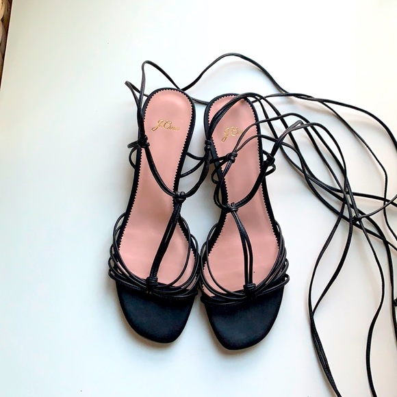 J. Crew Shoes - J.CREW black leather sandals size 11